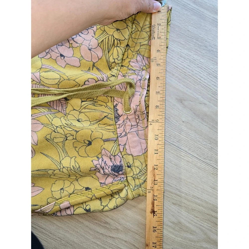 Anthropologie Women's Camilla Knit Joggers Hug Print Yellow Floral SP Boho - Picture 7 of 13
